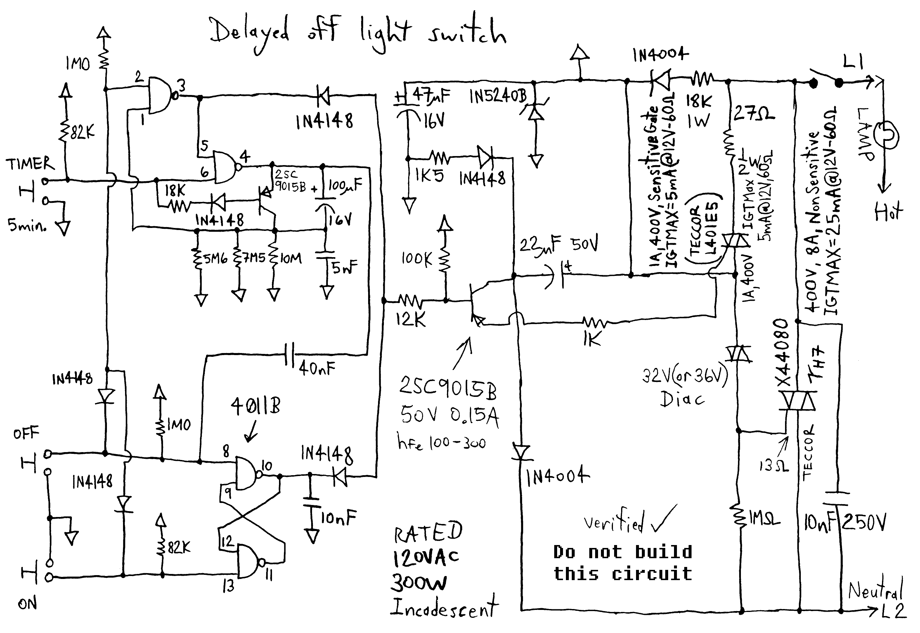 Circuit Diagram aka Schematic reverse engineered from circuit board