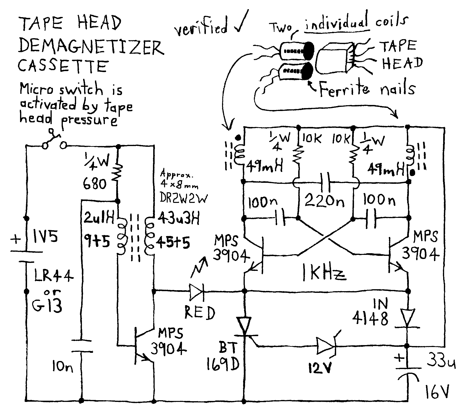 Circuit Diagram aka Schematic reverse engineered from circuit board