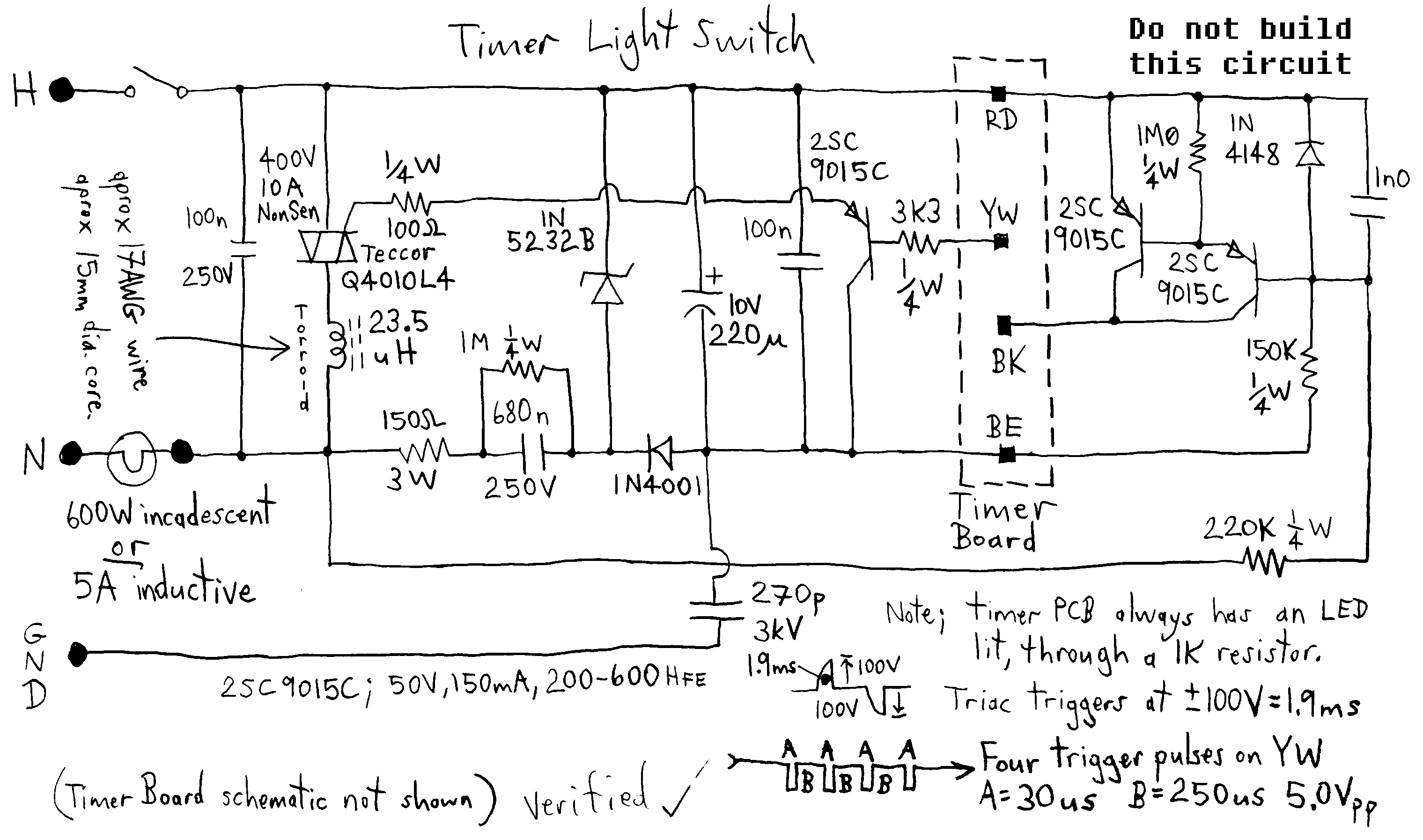 Circuit Diagram aka Schematic reverse engineered from circuit board