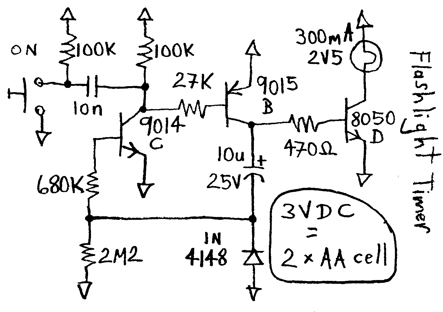 Circuit Diagram aka Schematic reverse engineered from circuit board