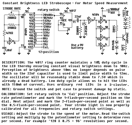 LED Strobe Light - Maintains constant brightness