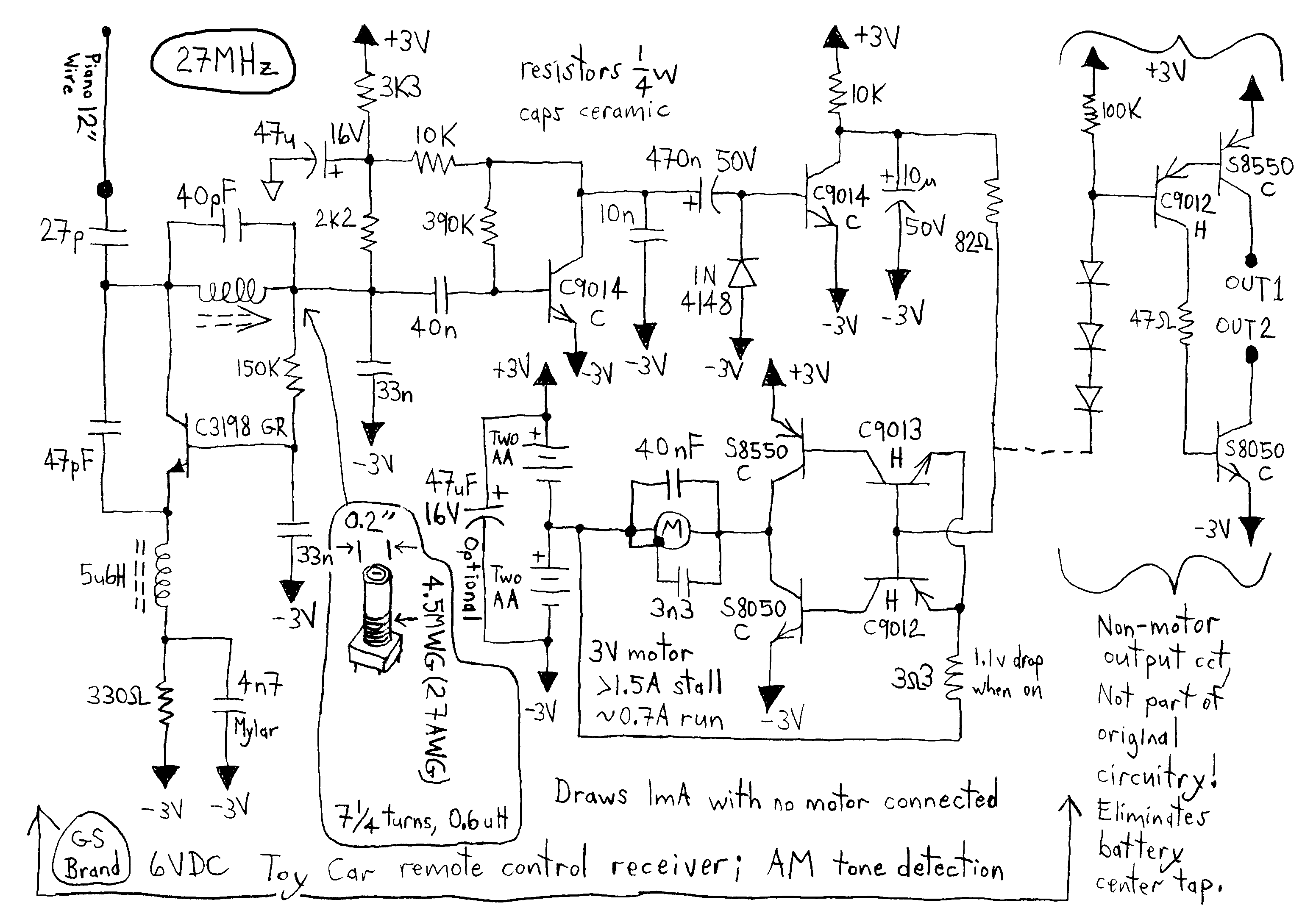 Circuit Diagram aka Schematic reverse engineered from circuit board