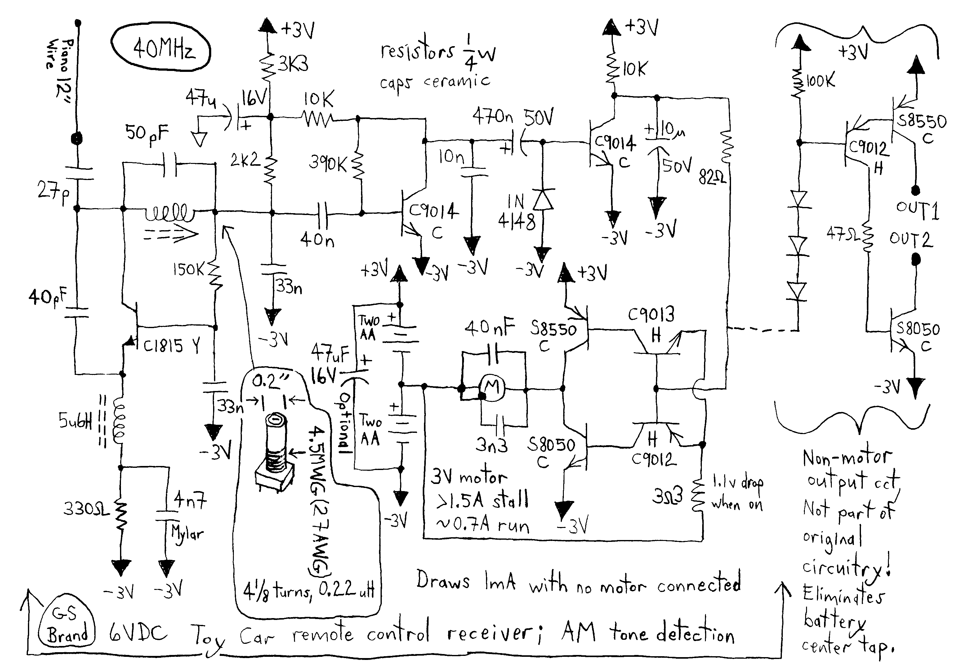 Circuit Diagram aka Schematic reverse engineered from circuit board