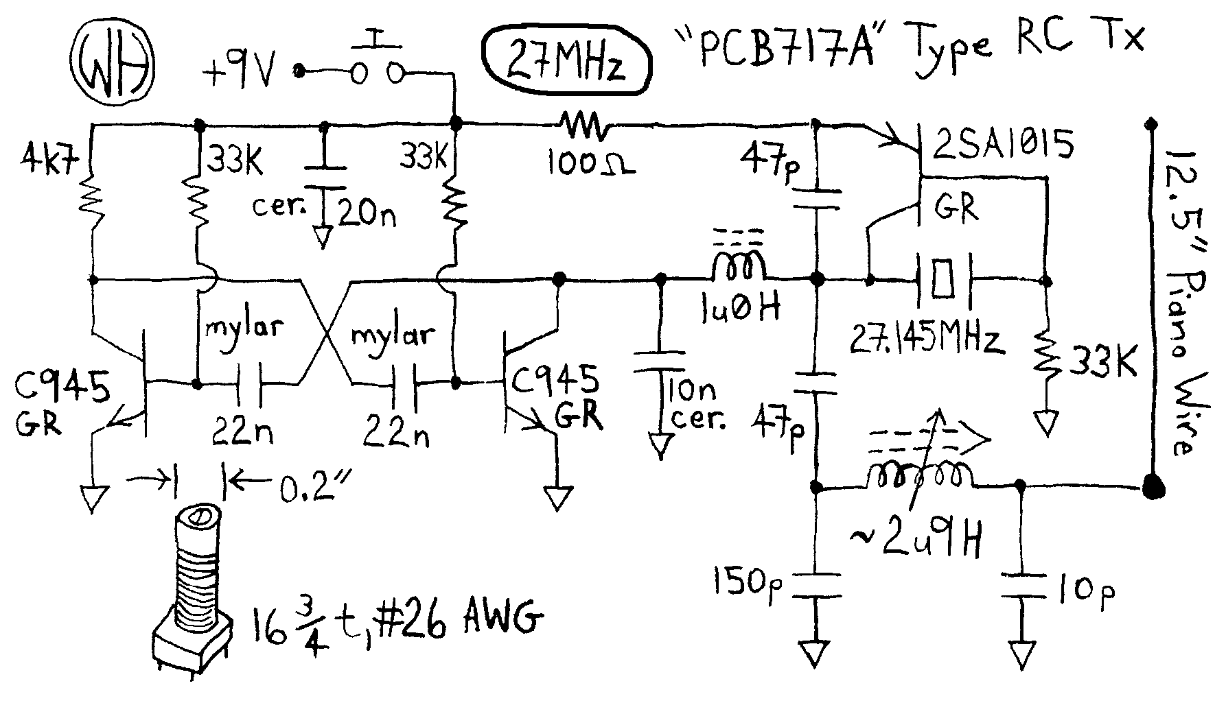 Circuit Diagram aka Schematic reverse engineered from circuit board