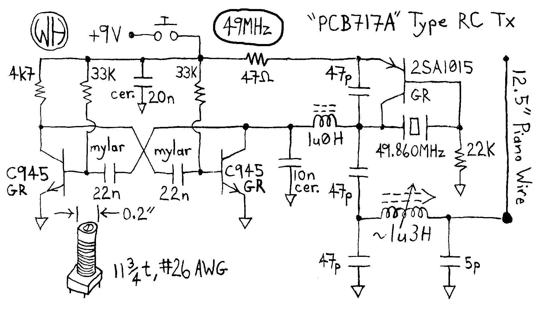 Circuit Diagram aka Schematic reverse engineered from circuit board