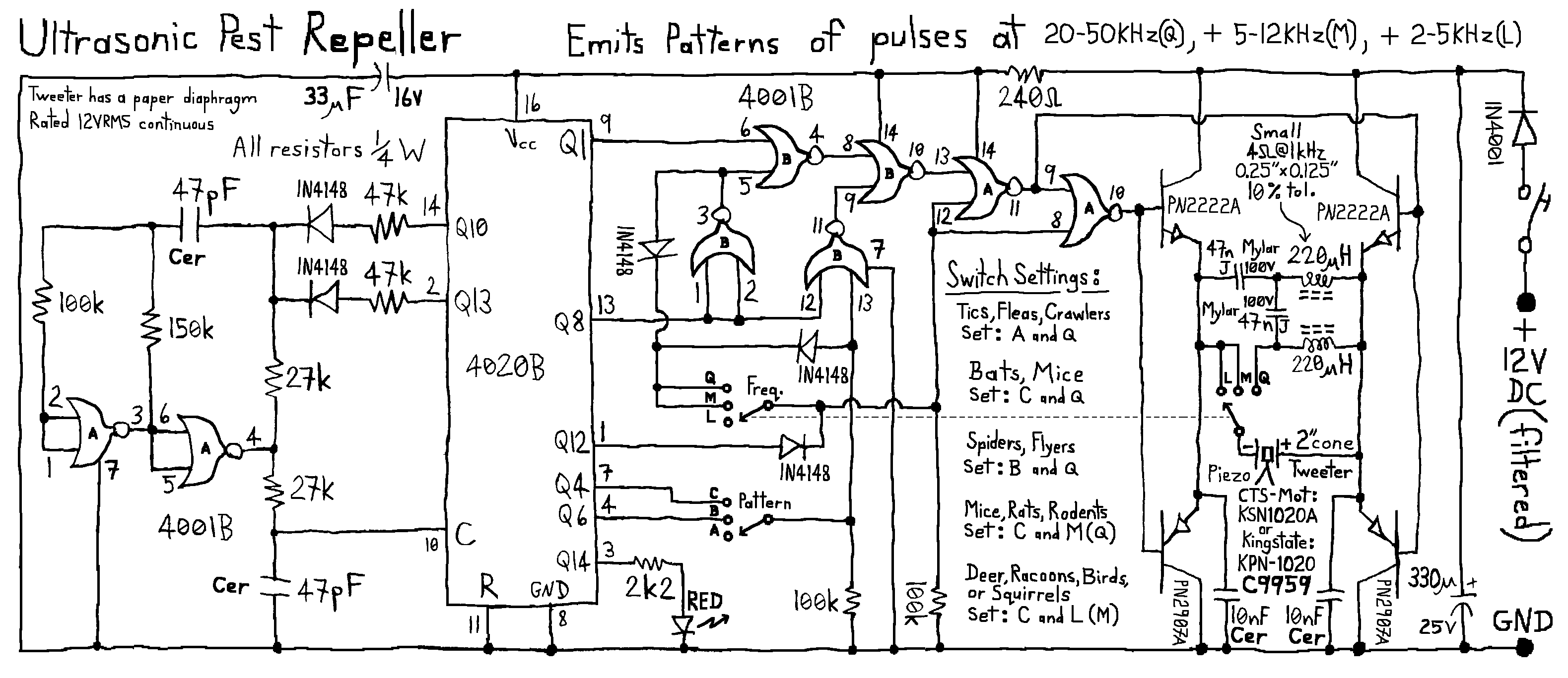 Circuit Diagram aka Schematic reverse engineered from circuit board
